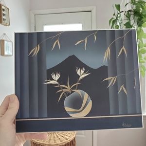 Vintage Hortensius Vase Wall Art x3